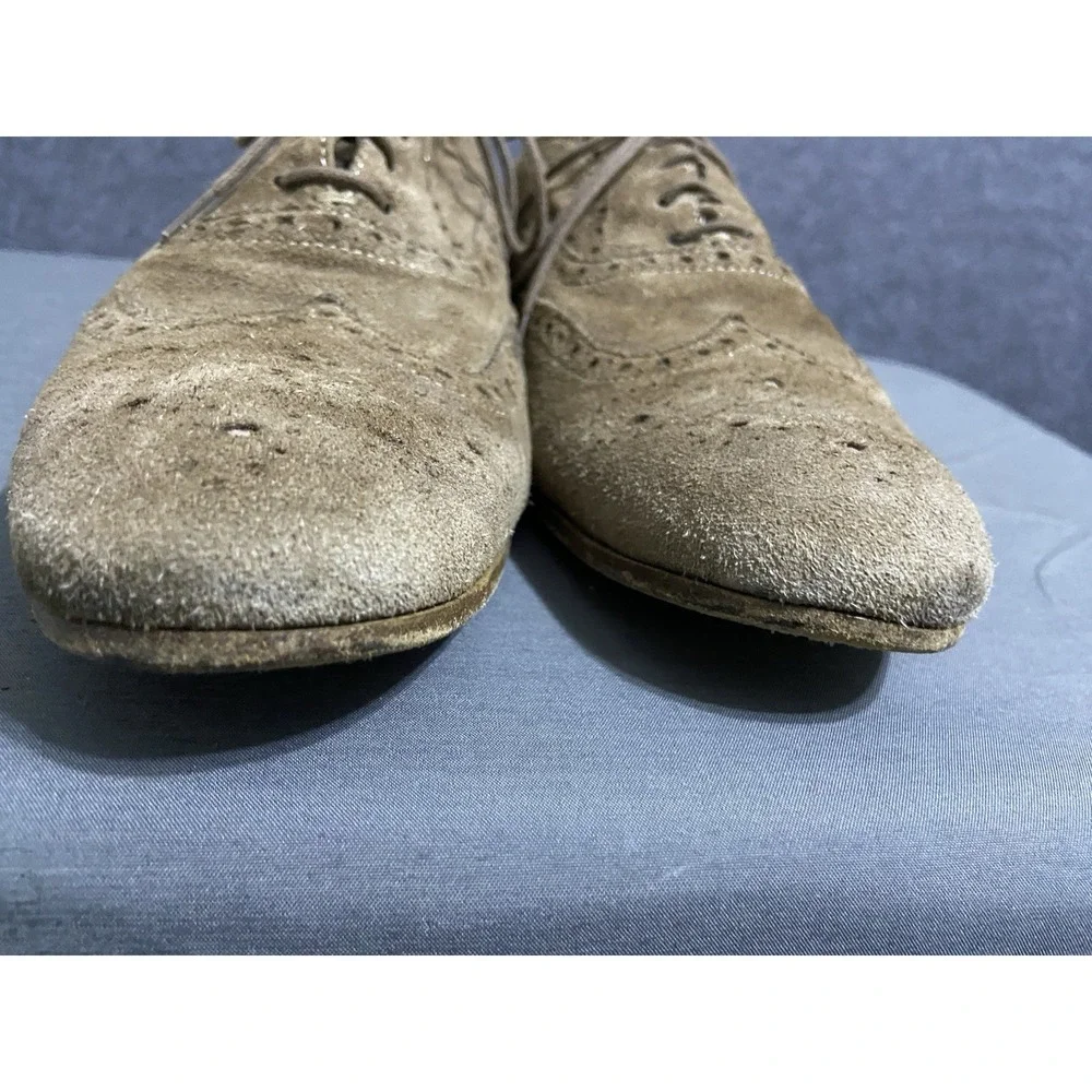 Paul Smith Brogue Shoes Men‎ Sand Size 7 Lace Up Oxford Detail Formal Suede